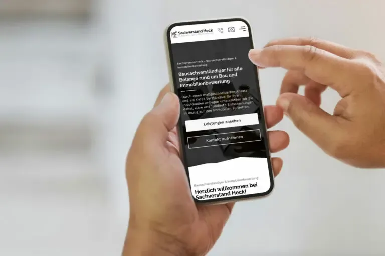 Website erstellen lassen - WebsiteWerk - Webdesign-Referenzen - Sachverstand Heck - Olfen
