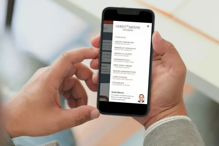 Website erstellen lassen - WebsiteWerk - Webdesign-Referenzen - Gerdt Menne Immobilien - Bochum